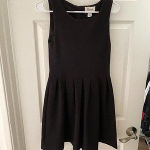 Ganni Black Textured Pleated Skirt Mini Dress Size XS